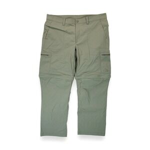 L.L. Bean Men's Pants Army Green Nylon Cargo Hiking Convertible Size 40W x 30 IN